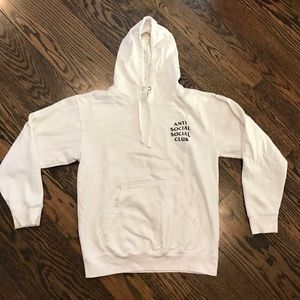 Anti Social Social club white hoodie size medium